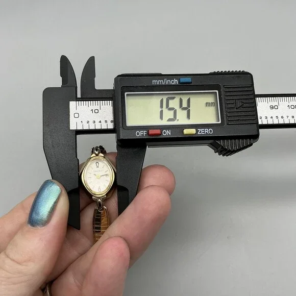 Vintage Caravelle Womens Watch 15mm White Dial Gold Tone Manual Wind 6.5" - Picture 12 of 14